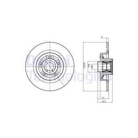 Jeu de 2 disques de frein DELPHI