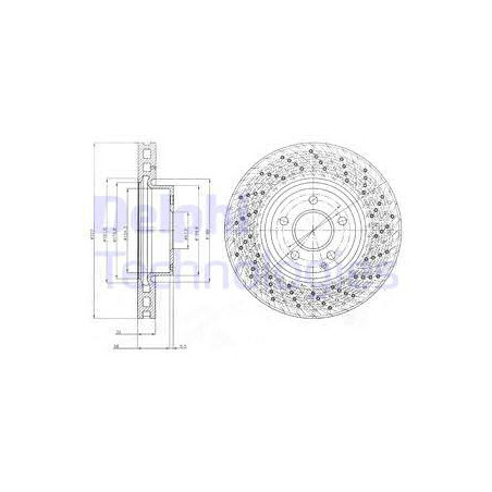 Jeu de 2 disques de frein DELPHI