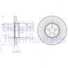 Jeu de 2 disques de frein DELPHI