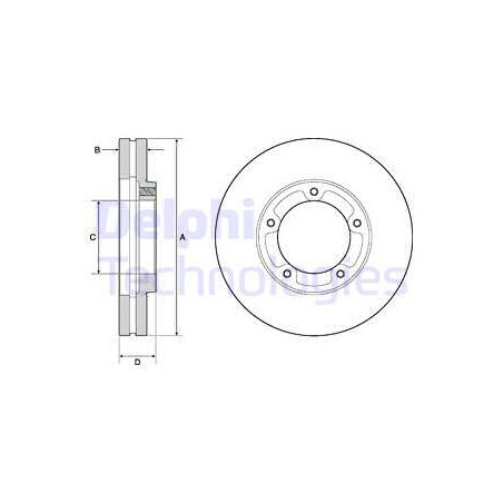 Jeu de 2 disques de frein DELPHI