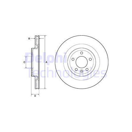 Jeu de 2 disques de frein DELPHI