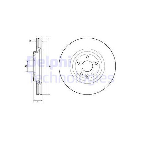 Jeu de 2 disques de frein DELPHI