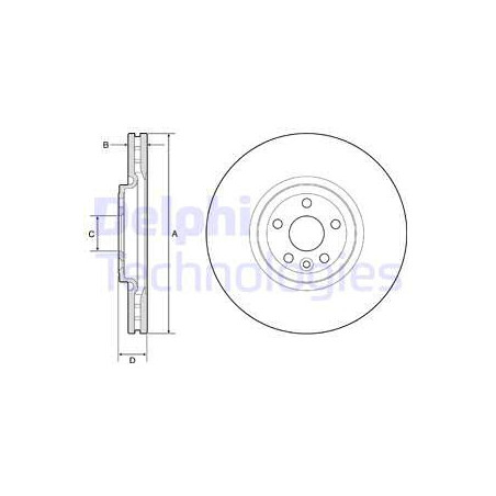 Jeu de 2 disques de frein DELPHI
