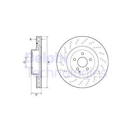 Jeu de 2 disques de frein DELPHI