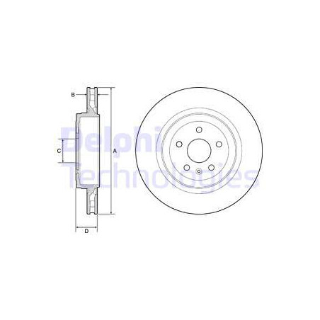 Jeu de 2 disques de frein DELPHI