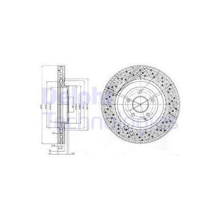 Jeu de 2 disques de frein DELPHI
