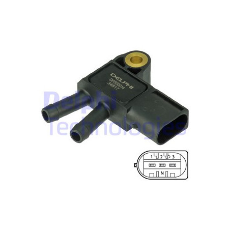 Capteur, pression des gaz échappement DELPHI