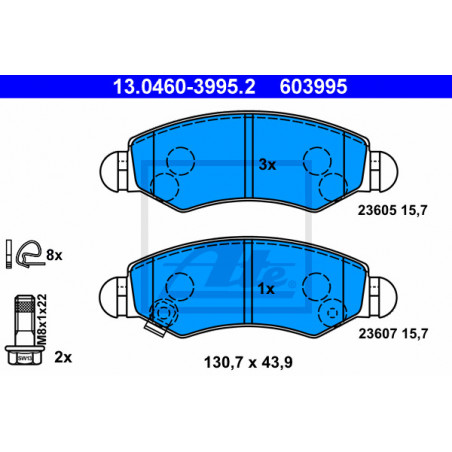 Jeu de quatre plaquettes de...