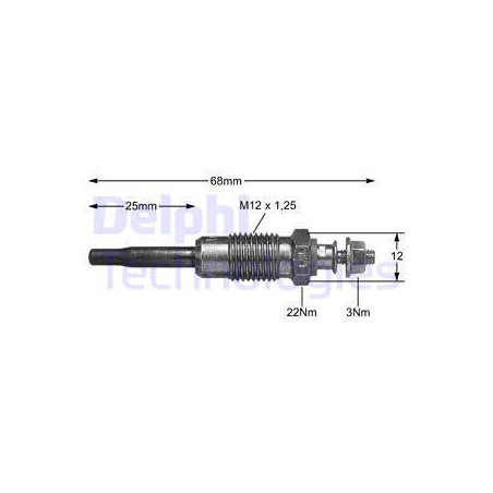 Bougie de préchauffage DELPHI