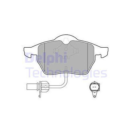 Jeu de quatre plaquettes de frein à disque DELPHI