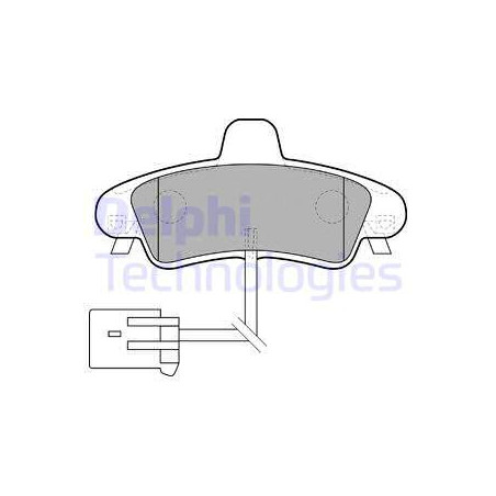 Jeu de quatre plaquettes de frein à disque DELPHI