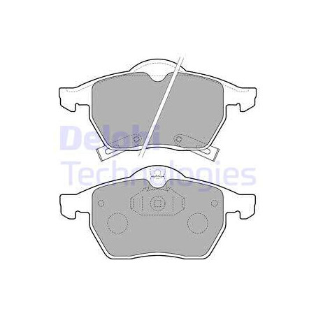 Jeu de quatre plaquettes de frein à disque DELPHI