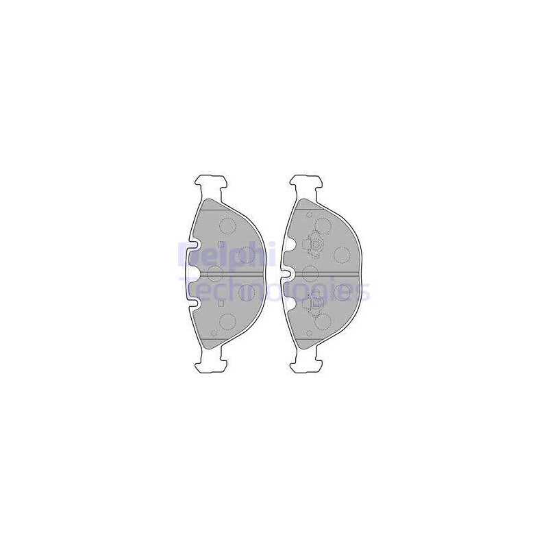 Jeu de quatre plaquettes de frein à disque DELPHI