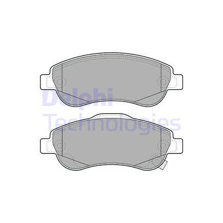 Jeu de quatre plaquettes de frein à disque DELPHI