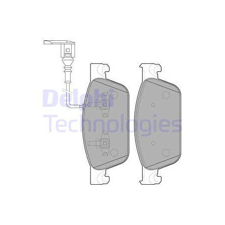 Jeu de quatre plaquettes de frein à disque DELPHI