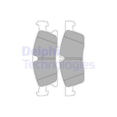 Jeu de quatre plaquettes de frein à disque DELPHI