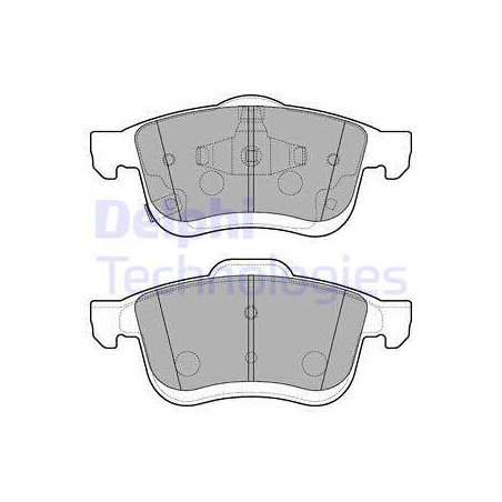 Jeu de quatre plaquettes de frein à disque DELPHI