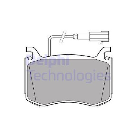 Jeu de quatre plaquettes de frein à disque DELPHI