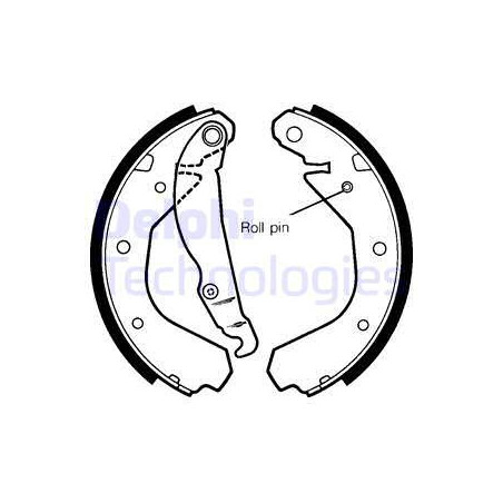 Jeu de mâchoires de frein DELPHI