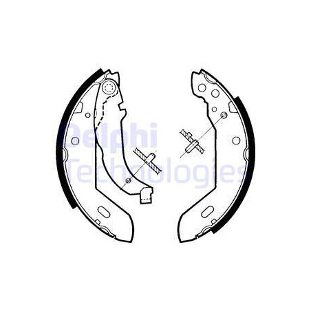 Jeu de mâchoires de frein DELPHI