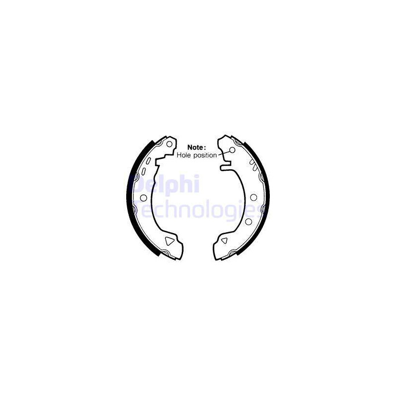 Jeu de mâchoires de frein DELPHI