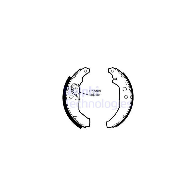 Jeu de mâchoires de frein DELPHI