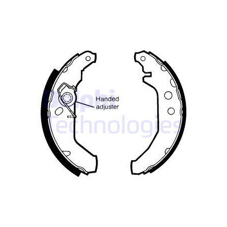 Jeu de mâchoires de frein DELPHI