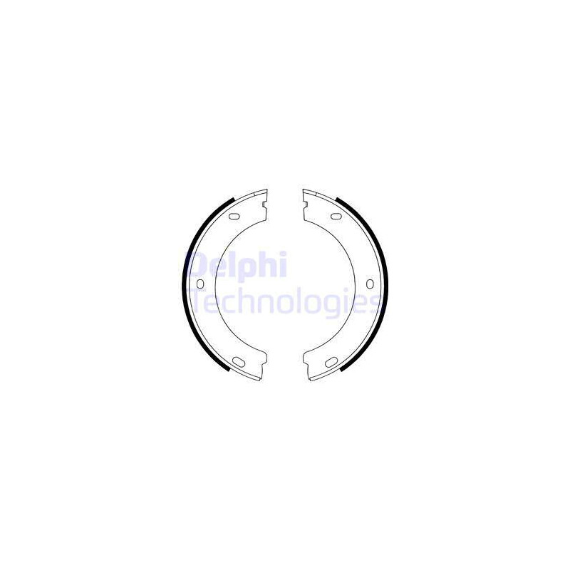 Jeu de mâchoires de frein (frein de stationnement) DELPHI
