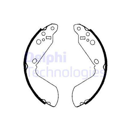 Jeu de mâchoires de frein DELPHI