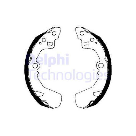 Jeu de mâchoires de frein DELPHI