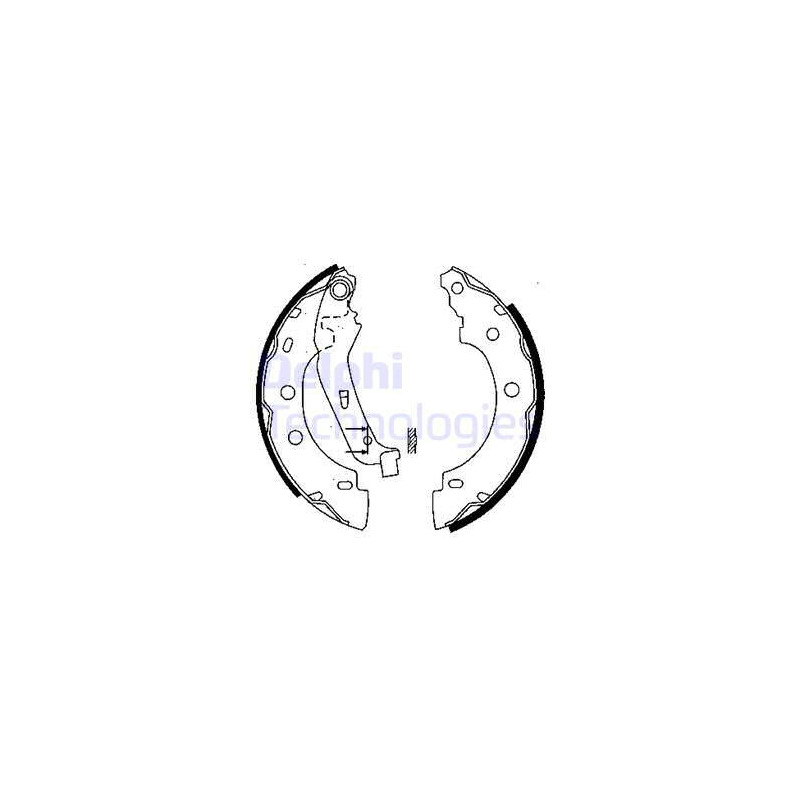 Jeu de mâchoires de frein DELPHI