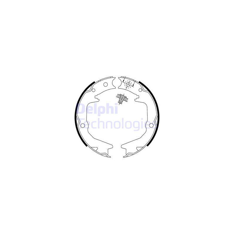 Jeu de mâchoires de frein (frein de stationnement) DELPHI
