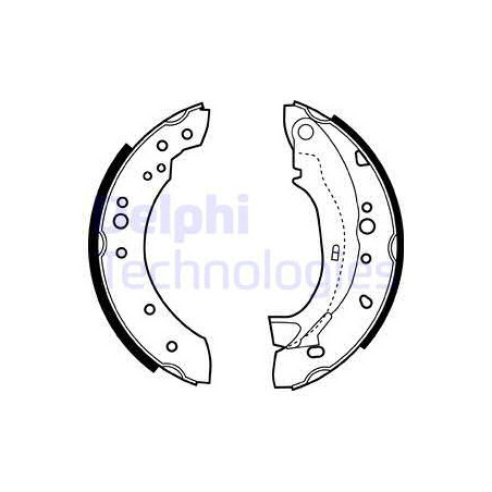 Jeu de mâchoires de frein DELPHI