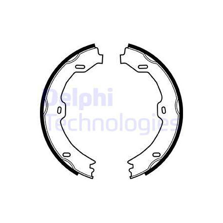 Jeu de mâchoires de frein (frein de stationnement) DELPHI