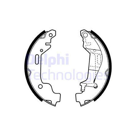 Jeu de mâchoires de frein DELPHI