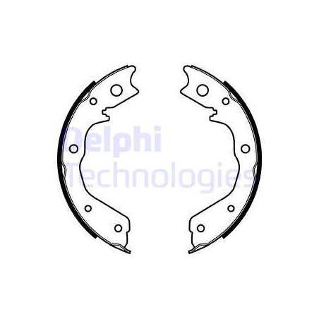Jeu de mâchoires de frein (frein de stationnement) DELPHI