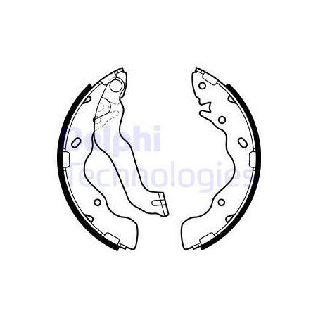 Jeu de mâchoires de frein DELPHI