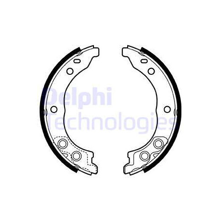 Jeu de mâchoires de frein (frein de stationnement) DELPHI