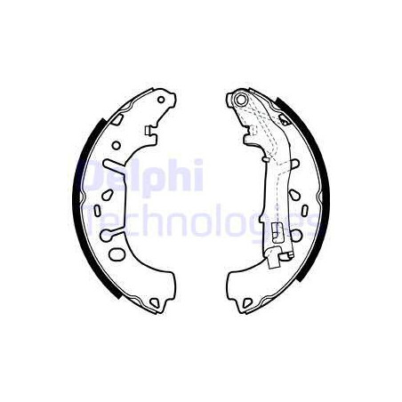 Jeu de mâchoires de frein DELPHI