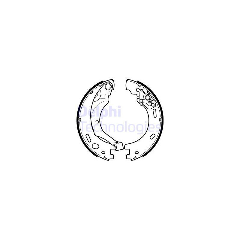 Jeu de mâchoires de frein (frein de stationnement) DELPHI