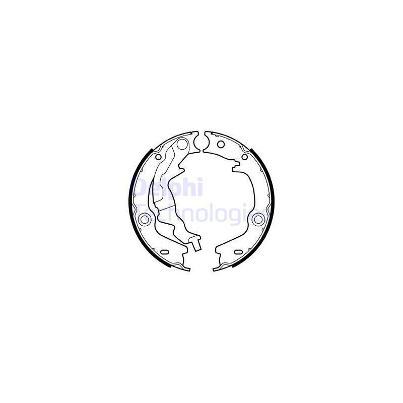 Jeu de mâchoires de frein (frein de stationnement) DELPHI