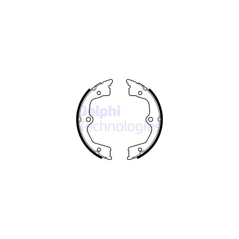 Jeu de mâchoires de frein (frein de stationnement) DELPHI