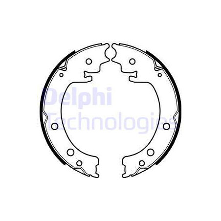 Jeu de mâchoires de frein (frein de stationnement) DELPHI