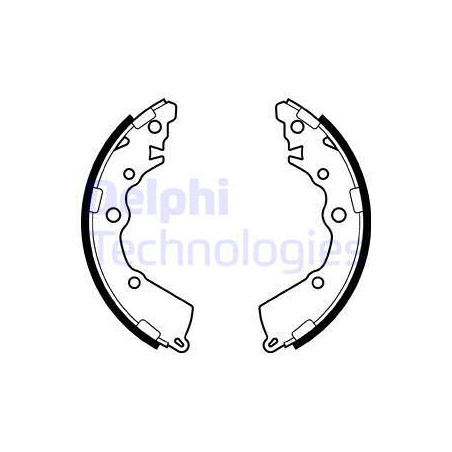 Jeu de mâchoires de frein DELPHI