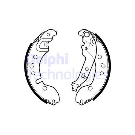 Jeu de mâchoires de frein DELPHI