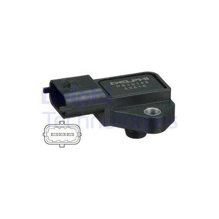 Capteur (pression du tuyau d'admission) DELPHI