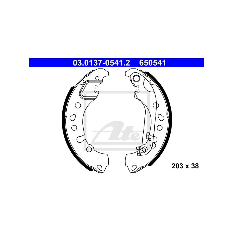 Jeu de mâchoires de frein ATE