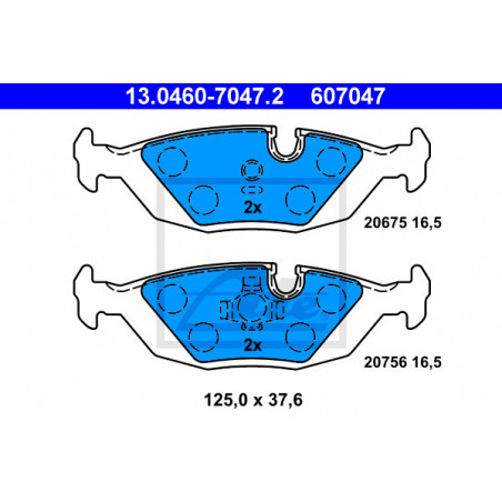 Jeu de quatre plaquettes de frein à disque ATE