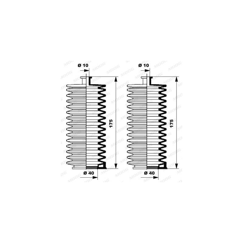 Jeu de joints-soufflets (direction) MOOG