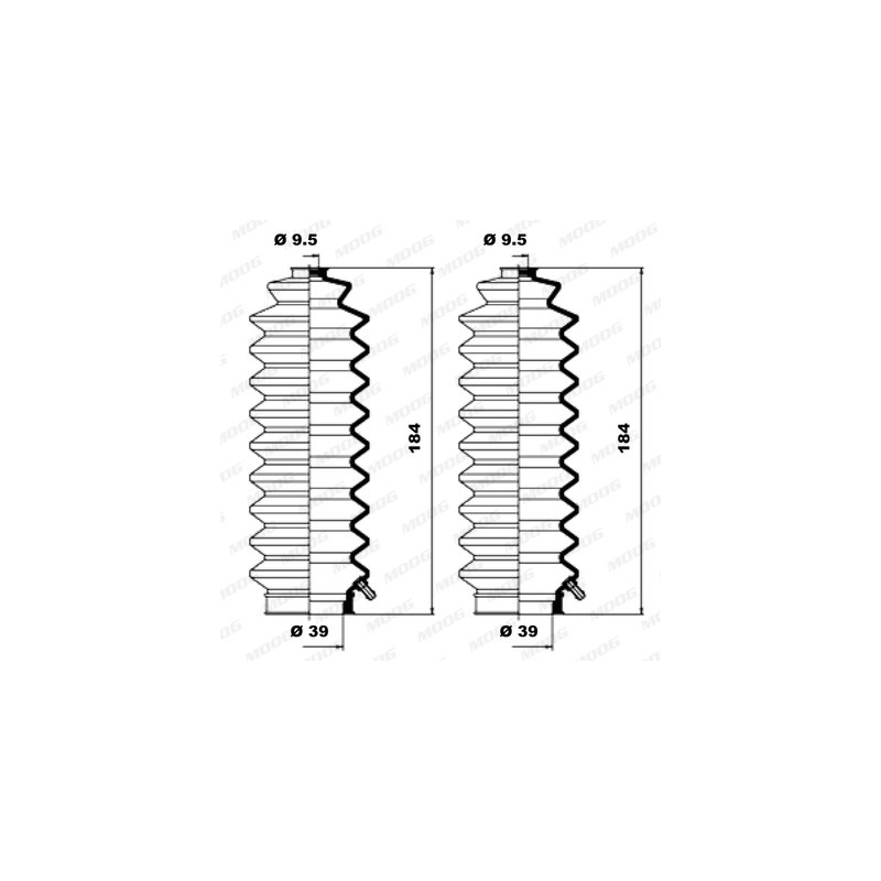 Jeu de joints-soufflets (direction) MOOG